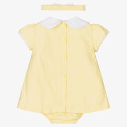 Pretty Originals-Girls Yellow Dress & Headband Set | Childrensalon Outlet