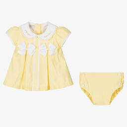 Pretty Originals-Girls Yellow Dress & Headband Set | Childrensalon Outlet