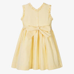 Pretty Originals-Желтое хлопковое платье со сборками ручной работы | Childrensalon Outlet