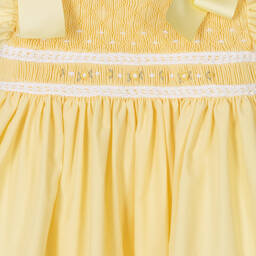 Pretty Originals-Желтый комплект с платьем из хлопка со сборками для девочек | Childrensalon Outlet