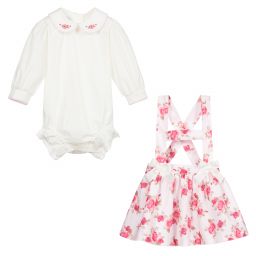 Pretty Originals-Комплект с розовой юбкой с цветочным рисунком | Childrensalon Outlet