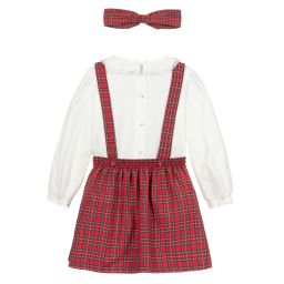 Pretty Originals-Red Tartan Skirt Set | Childrensalon Outlet