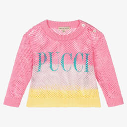 PUCCI-Baby Girls Cotton Knit Logo Jumper | Childrensalon Outlet