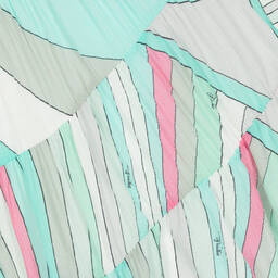 PUCCI-Baby Girls Green Viscose Iride Print Dress | Childrensalon Outlet