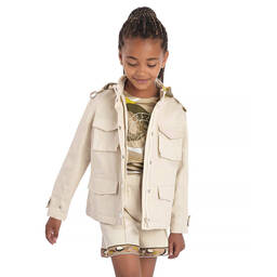 PUCCI-Бежевая хлопковая футболка с принтом Marmo | Childrensalon Outlet