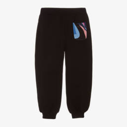 PUCCI-Girls Black Onde Pattern Joggers | Childrensalon Outlet
