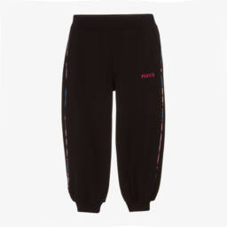 PUCCI-Girls Black Onde Pattern Joggers | Childrensalon Outlet