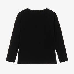 بوتشي-توب قطن عضوي لون أسود للبنات | Childrensalon Outlet