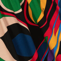 PUCCI-Girls Black & Purple Cotton Dress | Childrensalon Outlet