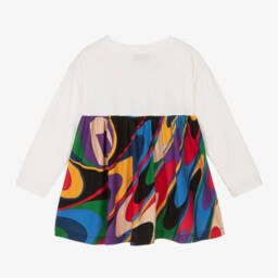 PUCCI-Girls Black & Purple Cotton Dress | Childrensalon Outlet