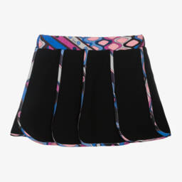 PUCCI-Girls Black Vivara Pattern Skort | Childrensalon Outlet