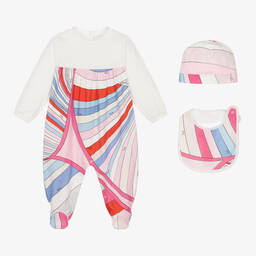 PUCCI-Girls Cotton Iride Babygrow Gift Set | Childrensalon Outlet