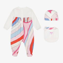 PUCCI-Girls Cotton Iride Babygrow Gift Set | Childrensalon Outlet