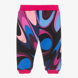 PUCCI-Girls Cotton Pink Patterned Joggers | Childrensalon Outlet