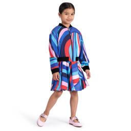 PUCCI-Элегантная синяя юбка с узором для девочек | Childrensalon Outlet