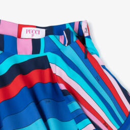 PUCCI-Элегантная синяя юбка с узором для девочек | Childrensalon Outlet