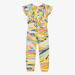PUCCI-Girls Green Lance Jumpsuit | Childrensalon Outlet