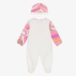 PUCCI-Кремовый комбинезон и шапочка из хлопка | Childrensalon Outlet