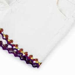 PUCCI-Кремовые джинсовые шорты с цветочным узором для девочек | Childrensalon Outlet