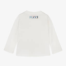 PUCCI-Girls Long Sleeve Cotton Tee | Childrensalon Outlet