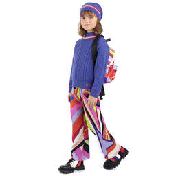 PUCCI-Girls Multicoloured Iride Print Trousers | Childrensalon Outlet