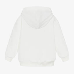 بوتشي-هودي أوفرسايز قطن لون أبيض للبنات | Childrensalon Outlet