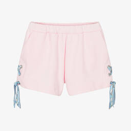 PUCCI-Girls Pink Cotton Jersey Shorts | Childrensalon Outlet