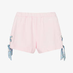 PUCCI-Girls Pink Cotton Jersey Shorts | Childrensalon Outlet