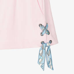 PUCCI-Girls Pink Cotton Jersey Shorts | Childrensalon Outlet