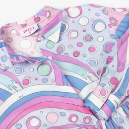 PUCCI-Платье миди с цветочным узором розовое для девочек | Childrensalon Outlet