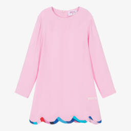PUCCI-Girls Pink Iride Design Dress | Childrensalon Outlet