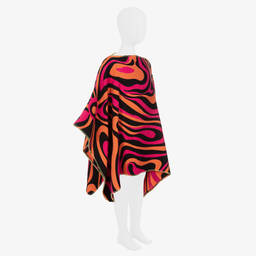 PUCCI-Girls Pink Iride Multicolour Wool & Silk Cape | Childrensalon Outlet