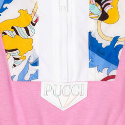 PUCCI-Розовое платье с принтом Ranuncoli для девочек | Childrensalon Outlet