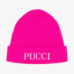 PUCCI - Girls Black Wool Knit Beanie Hat | Childrensalon Outlet PUCCI - Girls Black Wool Knit Beanie Hat | Childrensalon Outlet