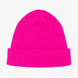 PUCCI-Girls Pink Wool Knit Beanie Hat | Childrensalon Outlet