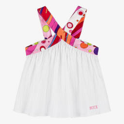 PUCCI-Girls Pure Cotton Fontane Print Top | Childrensalon Outlet