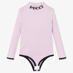 PUCCI-Girls Purple High Neck Top | Childrensalon Outlet