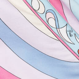 PUCCI-Girls Purple Viscose Marmo Print Dress | Childrensalon Outlet