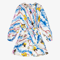 PUCCI-Girls Ranuncoli Silk Dress | Childrensalon Outlet
