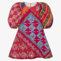 PUCCI-Яркое платье с узором Festa для девочек | Childrensalon Outlet
