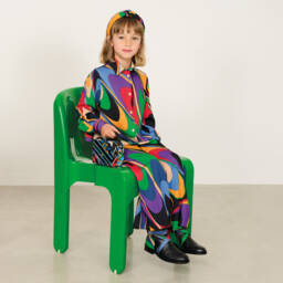 PUCCI-Girls Vibrant Onde Pattern Trousers | Childrensalon Outlet