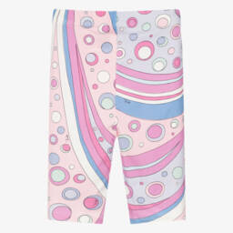 PUCCI-Girls Vibrant Pink Patterned Shorts | Childrensalon Outlet
