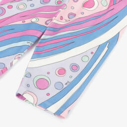 PUCCI-Girls Vibrant Pink Patterned Shorts | Childrensalon Outlet
