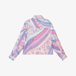 PUCCI-بلوزة فسكوز للبنات باللونين الوردي والأزرق | Childrensalon Outlet