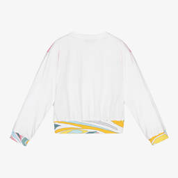 PUCCI-Girls White Lance Sweatshirt | Childrensalon Outlet