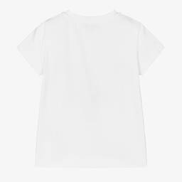 PUCCI-Girls White Logo T-Shirt | Childrensalon Outlet