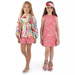 PUCCI-Girls White Marmo Sandals | Childrensalon Outlet