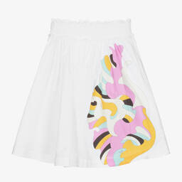 PUCCI-Girls White Ranuncoli Skirt | Childrensalon Outlet