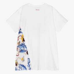 PUCCI-Белое платье-футболка для девочек | Childrensalon Outlet