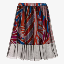 PUCCI-Черная юбка из тюля для подростков | Childrensalon Outlet